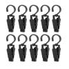 Wenplus 10 PCS Super Strong Plastic Swivel Hanging Hooks Home Swivel Laundry Clips Curtain Clips Clothes Pins Beach Towel Clips, 4.3inch, Black view 1