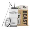 1968 Ford Cobra Jet Mustang 30 oz Stainless Steel Insulated Tumbler w/Lid, 2 Straws, Brush and Gift Box white