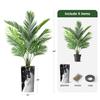 Artificial Tree in Contemporary Granite Effect Planter, Fake Areca Tropical Palm Silk Tree for Indoor and Outdoor Home Decoration - 66" Overall Tall (Plant Pot Plus Tree) view 3