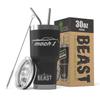 1969 Mach 1 Mustang Beast 30 oz Stainless Steel Insulated Tumbler w/Lid, 2 Straws, Brush and Gift Box black
