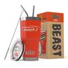 1969 Mach 1 Mustang Beast 30 oz Stainless Steel Insulated Tumbler w/Lid, 2 Straws, Brush and Gift Box red view 1