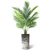 Artificial Tree in Contemporary Planter, Fake Areca Tropical Palm Silk Tree for Indoor and Outdoor Home Decoration - 66" Overall Tall (Plant Pot Plus Tree) view 2