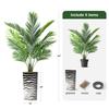 Artificial Tree in Contemporary Planter, Fake Areca Tropical Palm Silk Tree for Indoor and Outdoor Home Decoration - 66" Overall Tall (Plant Pot Plus Tree) view 3
