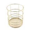 VALINK Wire Iron Storage Basket Rose Gold Durable Home Office Desk Shelf Desktop for Kichen Cabinets Bedroom Bathroom view 1
