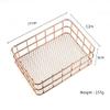 VALINK Wire Iron Storage Basket Rose Gold Durable Home Office Desk Shelf Desktop for Kichen Cabinets Bedroom Bathroom view 2