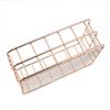 VALINK Wire Iron Storage Basket Rose Gold Durable Home Office Desk Shelf Desktop for Kichen Cabinets Bedroom Bathroom view 4