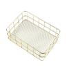 VALINK Wire Iron Storage Basket Rose Gold Durable Home Office Desk Shelf Desktop for Kichen Cabinets Bedroom Bathroom view 1
