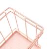 VALINK Wire Iron Storage Basket Rose Gold Durable Home Office Desk Shelf Desktop for Kichen Cabinets Bedroom Bathroom view 2