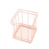 VALINK Wire Iron Storage Basket Rose Gold Durable Home Office Desk Shelf Desktop for Kichen Cabinets Bedroom Bathroom view 4