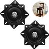 2 Pack 8 Inch Heavy Duty Bar Stool Swivel Replacement, 500lbs Capacity 360 Degree Square Swivel Chair Base Mechanism Seat Swivel Base Bar Stool Swivel Mount Plate for Barstools Recliner Chair Boat view 1