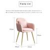 Wowdawn Flannel Dining Chair, Independent Seat Bag,Modern Leisure Dial Upholstered Living Room Chair with Carbon Steel Feet,Bearing 120kg(with Backrest view 2