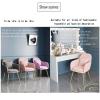 Wowdawn Flannel Dining Chair, Independent Seat Bag,Modern Leisure Dial Upholstered Living Room Chair with Carbon Steel Feet,Bearing 120kg(with Backrest view 4