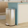 BestOffice 13.2 Gallon(50L) Trash Can, Fingerprint Proof Stainless Steel Kitchen Garbage Can with Removable Inner Bucket and Hinged Lids, Pedal Rubbish Bin for Home Office view 2