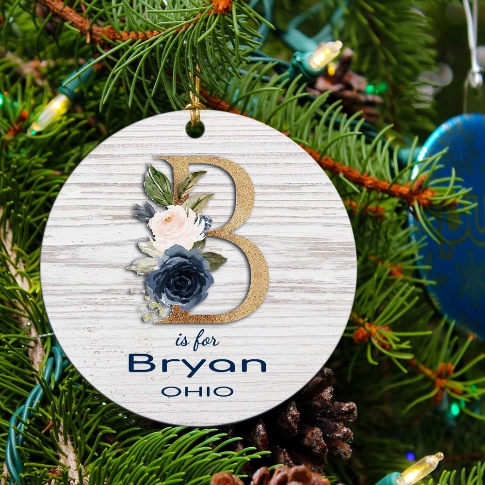 Christmas Ornament Tree 2025 Gift Bryan Ohio Ornaments Xmas Keepsake Decoration Remember Party Holiday Rustic Gift Family Friends 3" White