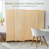 JOSTYLE Room Divider Folding Privacy Screen, 5 Panel Room Dividers 6 ft. Tall Bamboo Partition Wall Separation Dividers Freestanding, 70.9" H x 99" W view 2