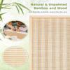JOSTYLE Room Divider Folding Privacy Screen, 5 Panel Room Dividers 6 ft. Tall Bamboo Partition Wall Separation Dividers Freestanding, 70.9" H x 99" W view 3