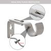 12Pcs Adjustable Curtain Bracket, Heavy Duty Wall Mount Holders for 1' Rods, 20lbs Capacity Metal Brackets, Silver view 4