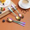 Rainbow Teaspoons 6.5" Set of 4, Berglander Stainless Steel Titanium Plating Shiny Mutil-Color Tea Spoons Silverware, Colorful Tea Spoon Small Dessert Spoon Teaspoon Easy To Clean Dishwasher Safe view 3