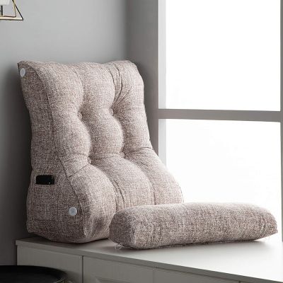 Backrest Triangular Wedge Cushion Reading Pillow Lumbar Pad for Sofa Bed Headboard Backrest Positioning Support Neck
