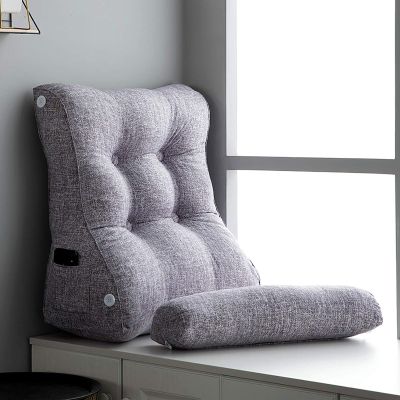 Backrest Triangular Wedge Cushion Reading Pillow Lumbar Pad for Sofa Bed Headboard Backrest Positioning Support Neck