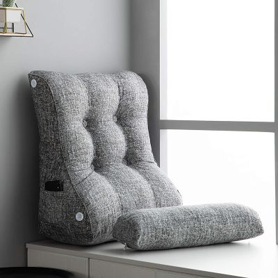 Backrest Triangular Wedge Cushion Reading Pillow Lumbar Pad for Sofa Bed Headboard Backrest Positioning Support Neck