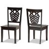 Baxton Studio Gervais Modern and Contemporary Transitional Dark Brown Finished Wood 2-Piece Dining Chair Set view 1