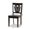 Baxton Studio Gervais Modern and Contemporary Transitional Dark Brown Finished Wood 2-Piece Dining Chair Set view 3