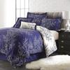 Spirit Linen - Queen Bed in a Bag, 6-Piece Oversized Reversible Bedding with Matching Shams & Bed Skirt, Elegant Home Decor for All Season (Foliage Navy/Ivory, Queen) view 1