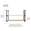 Pot Rack Kitchen Wine Rack Ceiling Mount | Pan Rack/Hanging Shelf Hanger Organiser Kitchen Storage Shelving Tray Holder, Wooden and Metal, Height 40cm/80cm (Size : 2-Tier 803080cm) view 2