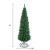 5Ft PVC Artificial Slim Pencil Christmas Tree w/Stand Home Holiday Decor Green view 2