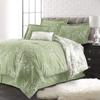 Spirit Linen - Queen Bed in a Bag, 6-Piece Oversized Reversible Bedding with Matching Shams & Bed Skirt, Elegant Home Decor for All Season (Foliage Sage/Ivory, Queen) view 1
