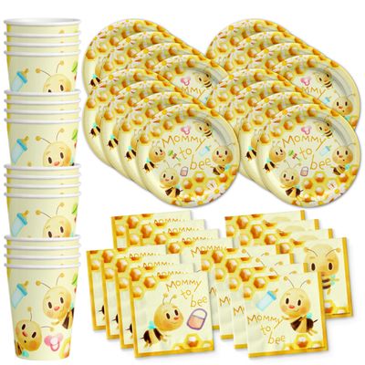 A Baby is Brewing Baby Shower Party Supplies Set Plates Napkins Cups Tableware Kit for 16