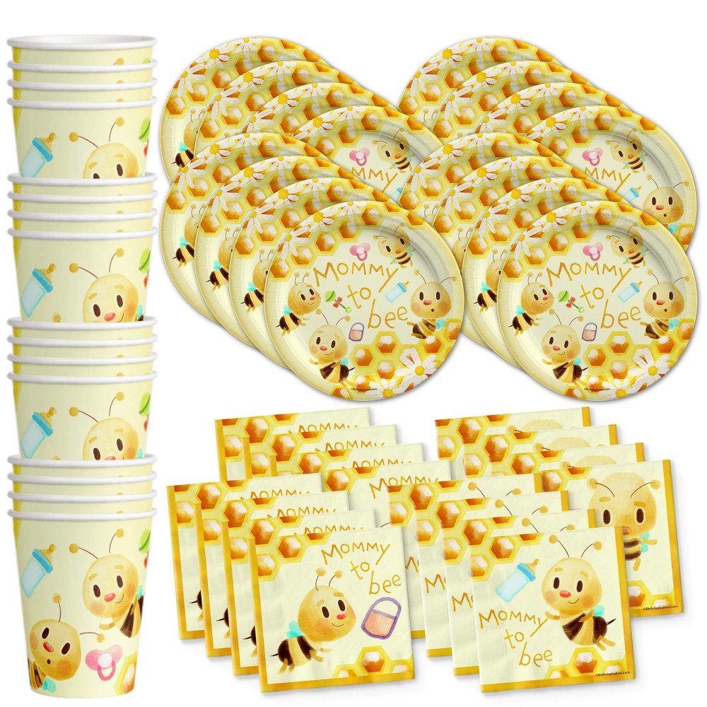 A Baby is Brewing Baby Shower Party Supplies Set Plates Napkins Cups Tableware Kit for 16