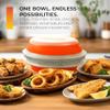 CanCooker Batter Bowl XL: Collapsible, Mess-Free, Dishwasher and Microwave Safe, Chemical-Free in Vibrant Orange view 3