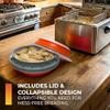 CanCooker Batter Bowl XL: Collapsible, Mess-Free, Dishwasher and Microwave Safe, Chemical-Free in Vibrant Orange view 4