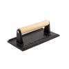 Restaurantware-7.9 x 3.9 x 2.8 Inch Bacon Press, 1 Heavy-Weight Burger Press - With Wooden Handle, Enamel Coating, Black Cast Iron Grill Weight, Textured Bottom, For Steak, Panini, And Grilled Cheese view 2