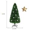 6FT Pre-Lit Fiber Optic Artificial Christmas Tree w/Multicolor Lights Snowflakes view 2