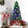 6FT Pre-Lit Fiber Optic Artificial Christmas Tree w/Multicolor Lights Snowflakes view 3