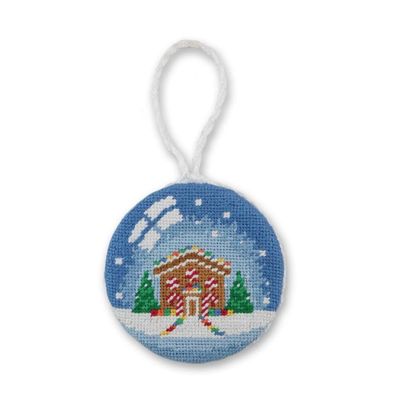 Snow Globe Needlepoint Ornament by Smathers & Branson