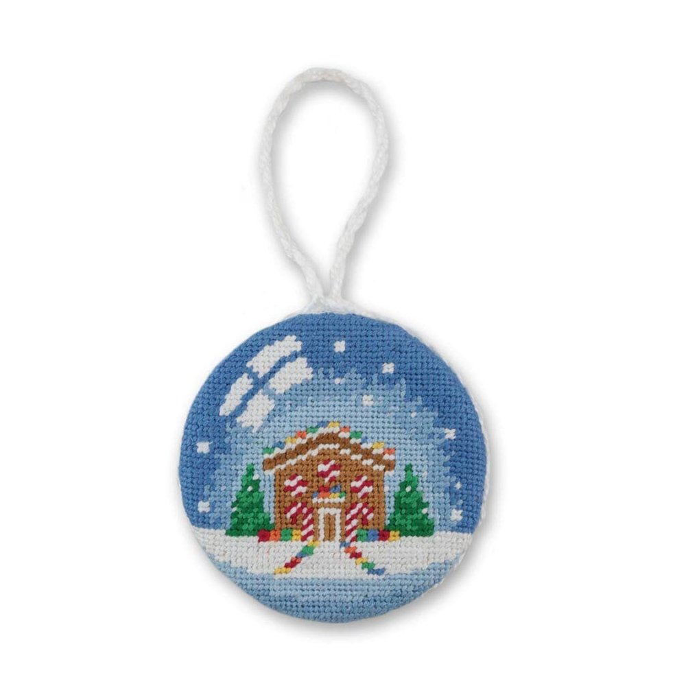 Snow Globe Needlepoint Ornament by Smathers & Branson