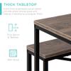 Best Choice Products 45.5in 3-Piece Bench Style Dining Furniture Set, 4-Person Space-Saving Dinette for Kitchen, Dining Room w/ 2 Benches, Table - Brown/Black view 4