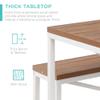 Best Choice Products 45.5in 3-Piece Bench Style Dining Furniture Set, 4-Person Space-Saving Dinette for Kitchen, Dining Room w/ 2 Benches, Table - Brown/White view 4