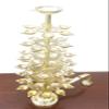 Tangerine Traditional 51-Petal Brass Ganga Aarti Diya | 7-Tier Step Oil Lamp | 20 Inches Tall | Handcrafted Temple Diya for Puja, Aarti, and Festivals view 1