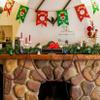 2pcs Wooden Beads Garlands Christmas Tree Wine Red Wood Bead Garlands Fireplace Wall Hanging Decorations for Party Home Decor view 4