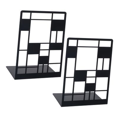 Cabilock 1pair Book Holders Nonslip Elegant Bookcase Organizers for Home Office School Practical Storage for Heavy Books and Magazines