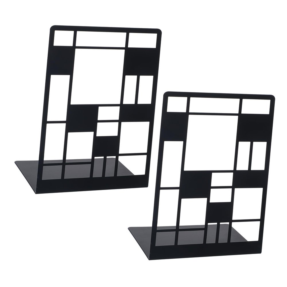 Cabilock 1pair Book Holders Nonslip Elegant Bookcase Organizers for Home Office School Practical Storage for Heavy Books and Magazines
