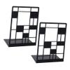Cabilock 1pair Book Holders Nonslip Elegant Bookcase Organizers for Home Office School Practical Storage for Heavy Books and Magazines view 1