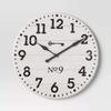 26" Farmhouse Wood Wall Clock White view 1