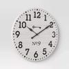 26" Farmhouse Wood Wall Clock White view 3