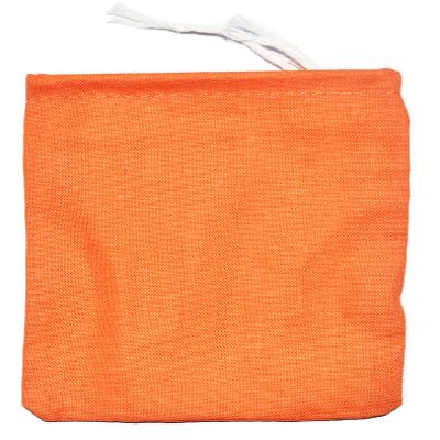 AURA VARIETY 288 EA 3"x 4" Little Pouch Orange Cotton Cloth Bag with White String Traditional Wiccan Gris Gris Mojo Treasure Bag
